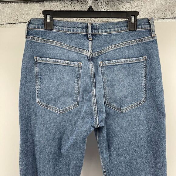 AGOLDE Riley High Rise Straight Crop Jeans – Frequency Wash Denim Size 30 - Picture 11 of 17